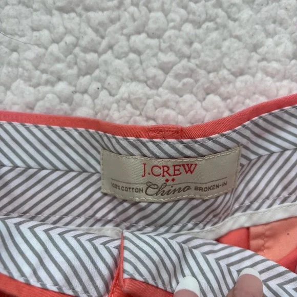 J. Crew coral 100%cotton Chino Women's Shorts - Picture 2 of 7